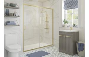 Iconic 1100mm Sliding Door - Brushed Brass